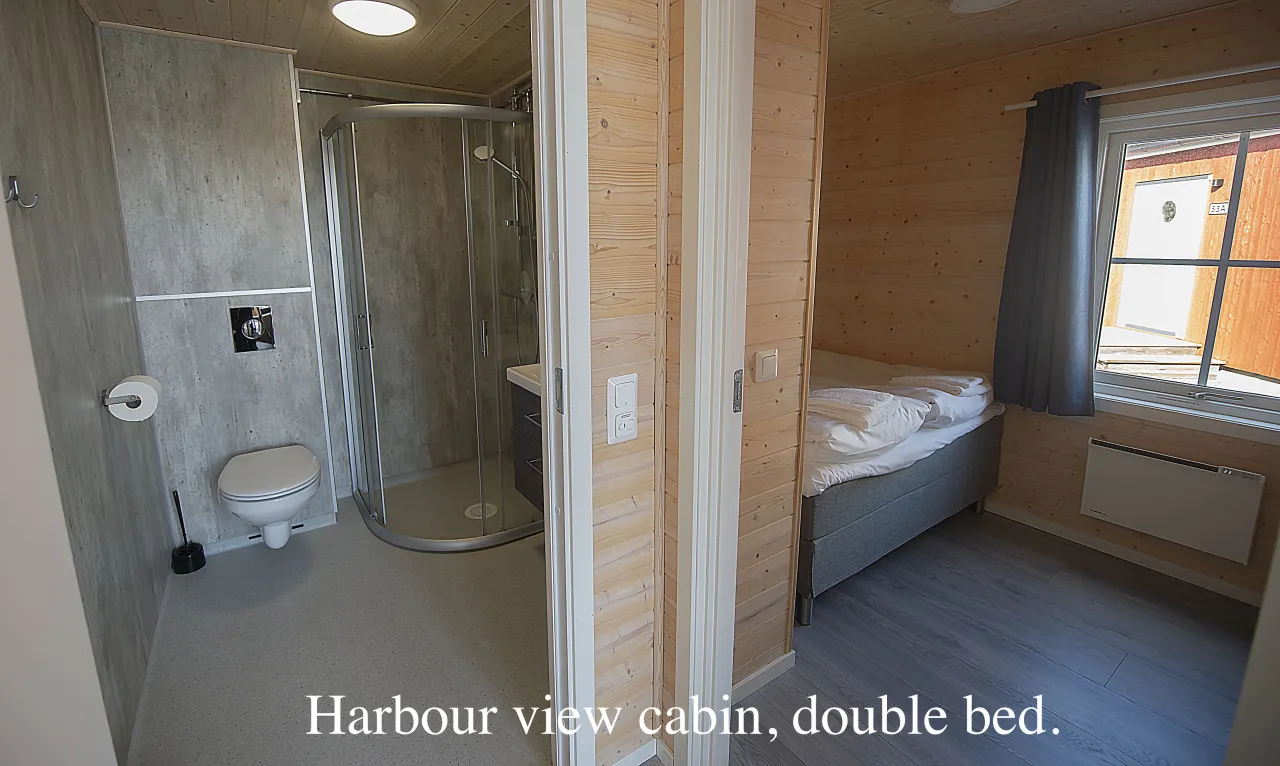 Harbour view cabin, double bed.